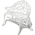 thumbnail image 1 of vidaXL Garden Bench 100 cm Cast Aluminium White, 1 of 3