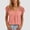 Pink, variant on QUNYINEY Tee Shirts for Women Summer Short Sleeve Solid Cotton Shirt Crew Neck Lace Pleated Pullover Relaxed Fit Tops
