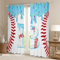 thumbnail image 2 of Manfei Sport Baseball Curtains Pack of 2 (42x84 Each),Initial B Curtains Blackout, 2 of 5