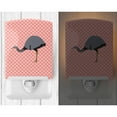 thumbnail image 2 of Rhea Pink Check Ceramic Night Light, 2 of 2