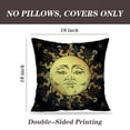 thumbnail image 2 of LALILO Throw Pillow Covers Golden Sun And Stars Boho Magic Veil Cushion Cover 18" x 18", 2 Pack, 2 of 6