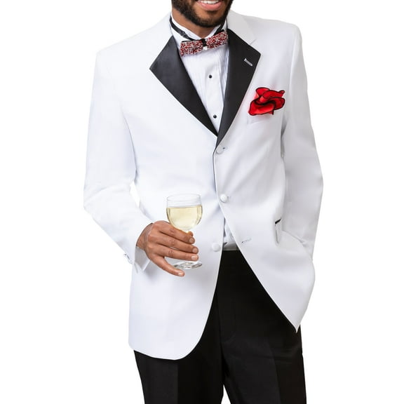White Three Button Classic Long Fit Tuxedo TUX113