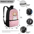 thumbnail image 4 of KUIFORTI Girls Boys Kids Schoolbag with Pencil Storage Bag Lunch Bag, Durable Stationery Combo Set 3 in 1 for Children Teens Toddlers, Cute Corgi, 4 of 7