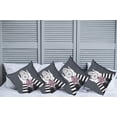 thumbnail image 2 of Ambesonne Compass Throw Pillow Cover 4 Pack, Search for Love Girl, 16", Blue Grey White, 2 of 7