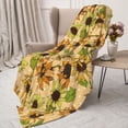 thumbnail image 3 of Fuzoiu Sunflowers Print Flannel Throw Blanket,Light Weight Warm Decorative,Throw Blanket Cover for Sofa, Couch, Bedroom,Travel-40"x30", 3 of 6