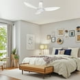 thumbnail image 4 of Smaair 36" 3 Blades White Flush Mount Ceiling Fan with Dim Light and Remote for Smart Home, 4 of 11