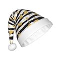 thumbnail image 2 of Haiem Gold Flamingo Pattern Santa Hat Confortable Velvet Christmas Hat for Christmas Party Favors Fit for Adults Men Women, 2 of 6