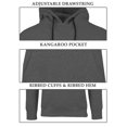 thumbnail image 3 of Galaxy By Harvic Mens Heavyweight Fleece Lined Pullover Hoodie (M-2XL), 3 of 7