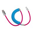 thumbnail image 5 of Cable de carga para máquina de carga rápida de metal de 120 W para el cliente, cable de datos telescópico con resorte PD tipo C de Huawei y Apple, 5 of 5