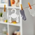 thumbnail image 4 of KAKOWELY 10Pcs Baby Clothes Hangers for Infant Clothes Hangers White Plastic for Home, 4 of 8