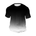thumbnail image 3 of HVOBTTY Men's Plus Size Summer T Shirt Fashion Casual Print Crew Neck Short Sleeve Loose Stretch Knit Home Outdoor Top Black, XL, 3 of 5