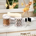 thumbnail image 4 of Yayeee 2 Pack Qtip Holder Bathroom Cotton Swab Canister with Lid Clear Dispenser Set, Beige Nordic Christmas House, 4 of 6