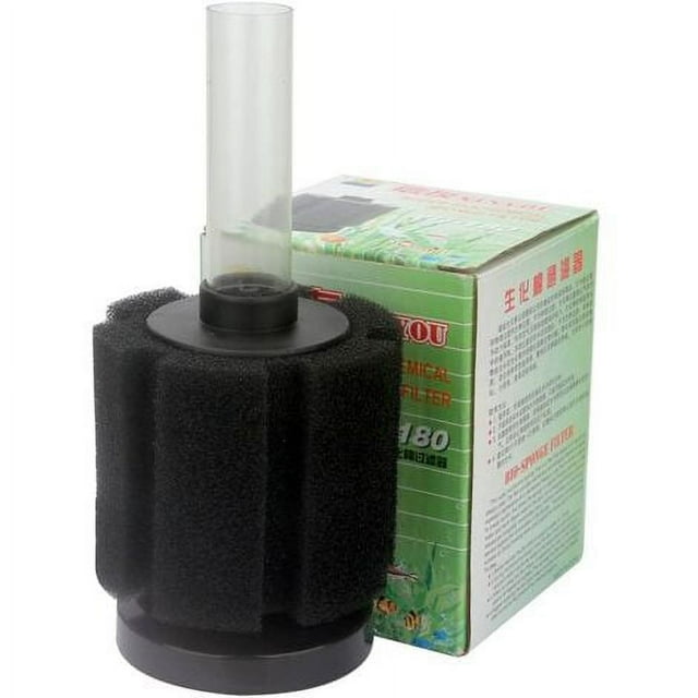 Vallaes S Size Bio sponge Filters Biochemical Foam Filter for Aquarium Fish Tank Air Pump with Check Valve Black HA