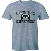 Unathletic Department Video Games Nerdy Geek Gaming Funny Humor Mens T-Shirt