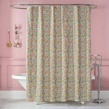 Wild Garden Multicolor Cotton Shower, Pier 1 Shower Curtain Hooks