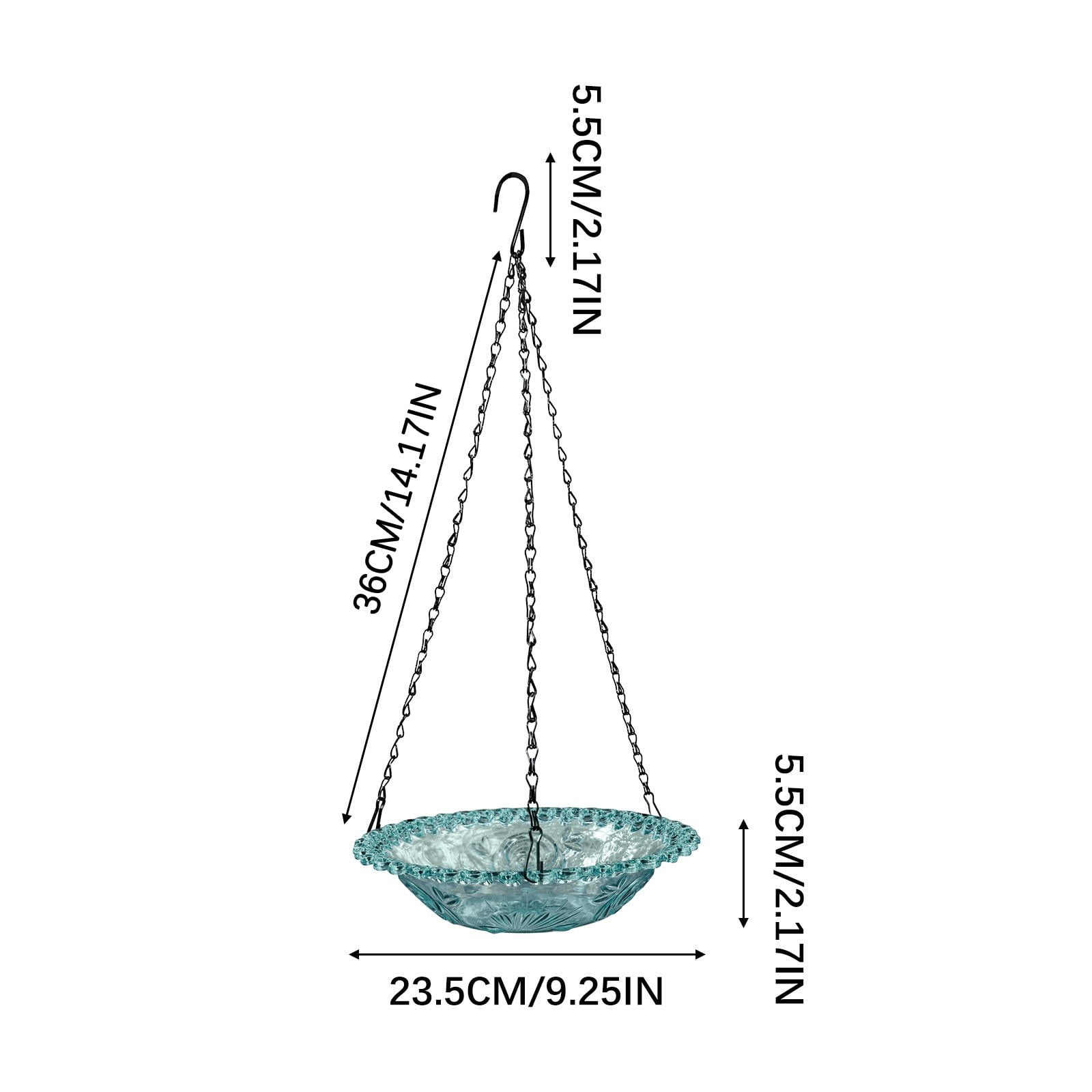 JilgTeok 4 Packs Bird Feeder Bird Water Bowl Bird Baths for Feeding Balcony Garden Yard Decor Outdoor Hanging Feeder