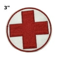 thumbnail image 2 of Red White Medic Embroidered Patch Iron/Sew-On Applique Biker Emblem Tactical, 2 of 2