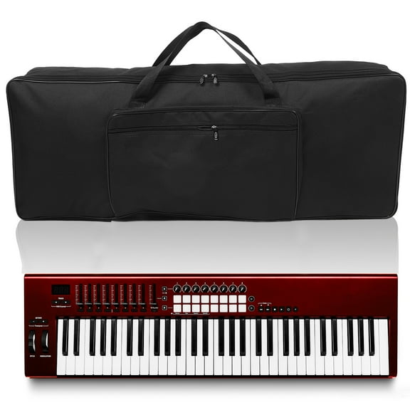 OUNONA Electric Piano Keyboard Bag Black 600D Carrying Case 1 Set
