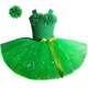 thumbnail image 3 of Vestido de tutú de hadas para niñas, brillante, verde, para fiesta de cumpleaños, princesa, disfraz de hada de duendecillo para Halloween, 3 of 5