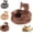 Brown, variant on Teddy Bear Dog Bed, Cute Bear-Shaped Pet Bed with Arms, Soft Plush Warm Cuddle Nest, Detachable Washable Cover, Non-Slip Bottom, Cozy Sofa Bed for Cats and Small Dogs