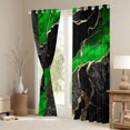 thumbnail image 3 of Homewish Adult Fashion Marble Black Out Curtains, Black Green Abstract Ombre Curtains Pack of 2 (42x63 Each), Modern Artwork Bedroom Curtains, Curtains Blackout Home Decor, 3 of 6