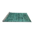 thumbnail image 2 of Ahgly Company Machine Washable Indoor Square Oriental Light Blue Industrial Area Rugs, 4' Square, 2 of 4