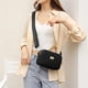 thumbnail image 4 of Bolso de hombro para teléfono móvil de mujer, bolso pequeño de nailon impermeable, bolsos para teléfono móvil para colgar, billetera para mujer, negro 1, 4 of 4