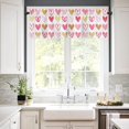 thumbnail image 2 of Valentines Day Valances Windows Curtain Pink Gold Love Hearts Rod Pocket Valance Window Treatments 1 Panel Romantic Heart Printed Short Curtains for Kitchen Windows Bathroom Bedroom 54 x 18 inch, 2 of 5