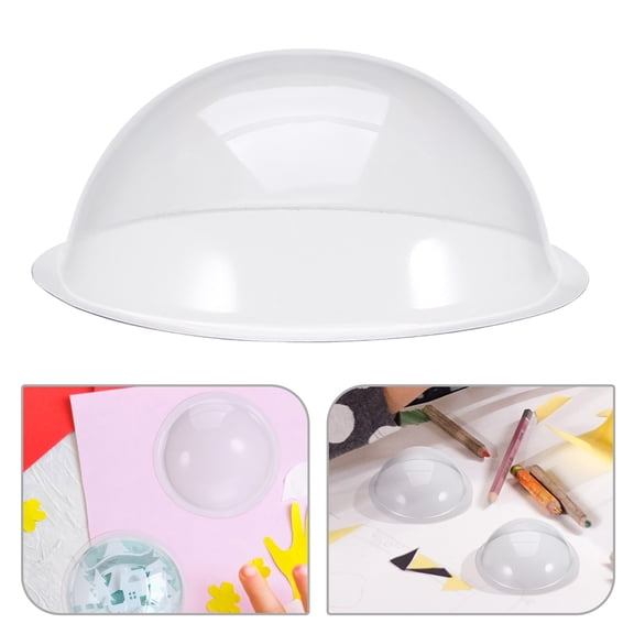HONMEET 12pcs Clear Plastic Ornament Domes Fillable Hemisphere Covers for Christmas Snow Globe Crafts and Holiday Home Decorations