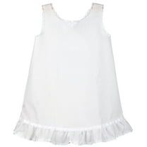I.C. Collections Little Girls White Embellished A-Line Slip, 2T - 14