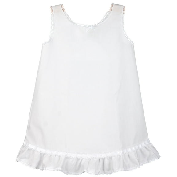 I.C. Collections Little Girls White Embellished A-Line Slip, 2T - 14