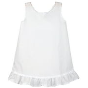 I.C. Collections Little Girls White Embellished A-Line Slip, 2T - 14