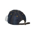 thumbnail image 3 of Womens Flag Patched Distressed Denim Baseball Cap - Dark Denim, 3 of 4