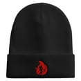 thumbnail image 5 of Fireman Embroidered 12 Inch Long Knitted Beanie - Black OSFM, 5 of 5