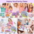 thumbnail image 3 of YOPTOP Children's Play House Toys Plastic Afternoon Tea Snack Set Simulation Snacks Cartoon Dinosaur Tea Set Gift Box Set, 3 of 7