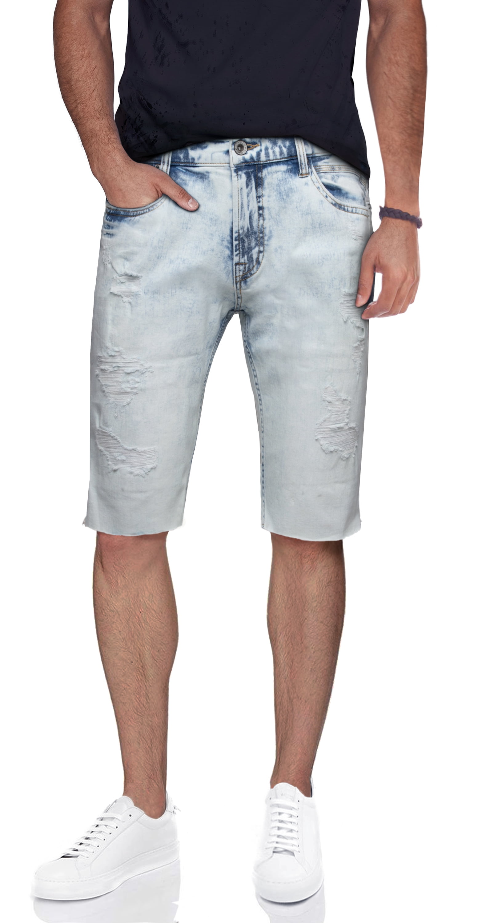 Cut Off Slim Fit Jeans Short for Men 