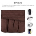 thumbnail image 4 of DISEN Couch Sofa Chair Armrest Remote Control Storage Organizer Holder, Non-Slip Armchair Caddy Pocket Holder Organizer with 5 Pockets for Phone, Book, Magazines, Ipad, TV Remotes, 4 of 10