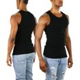 thumbnail image 4 of ToBeInStyle Men's A-Shirt Tank Top Muscle Shirt - Black - 4X-Large, 4 of 7