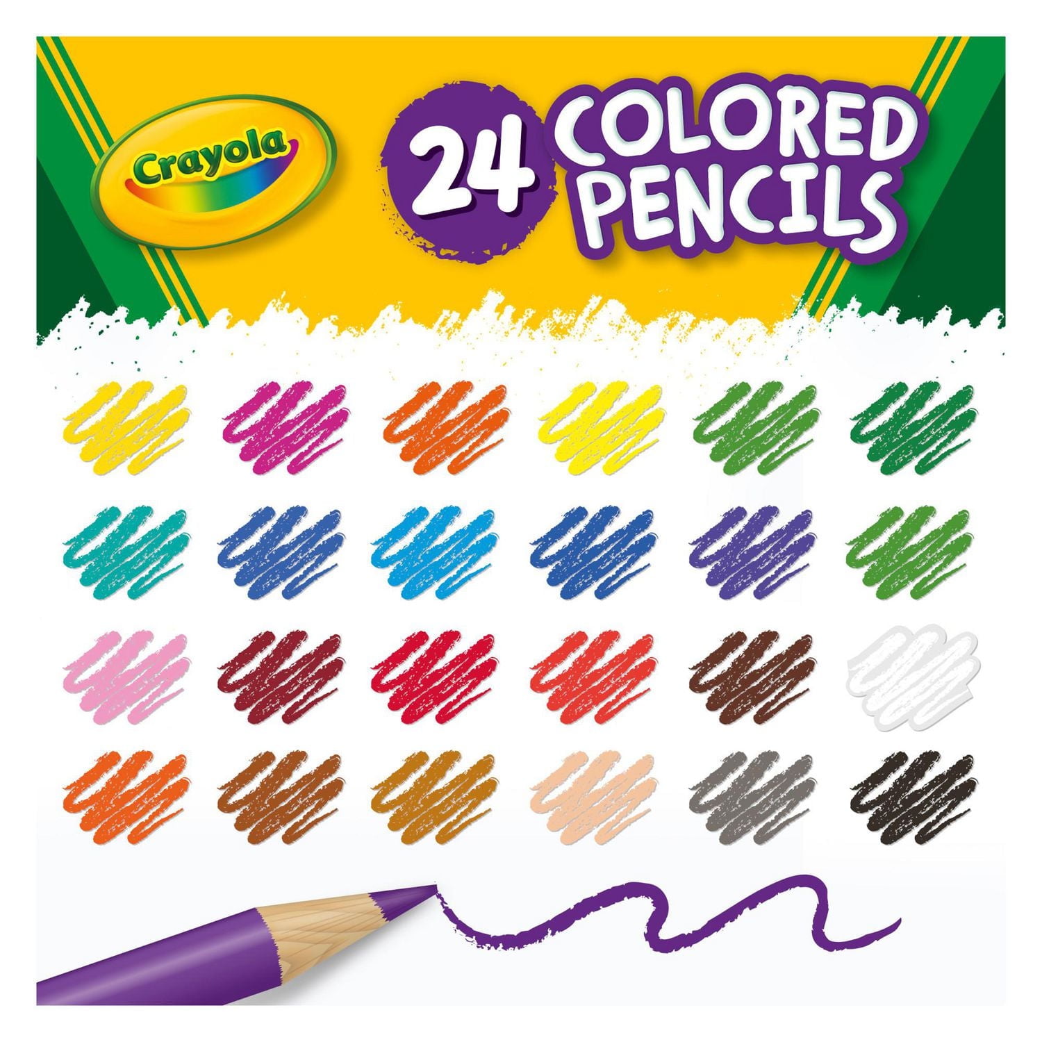 PAQUET DE 12 DE 24 CRAYONS DE COULEUR