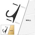 thumbnail image 4 of Coat Hooks, Heavy Duty Towel Robe Clothes Hooks for Hanging, Wall Hooks Holder for Bathroom Kitchen Closet Cabinet Door Garage Hotel, 4 Packs(Black), 4 of 4