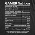 thumbnail image 2 of Mens Gamer Nutrition Funny Nerdy Saying Gift for Him Video Gaming T-Shirt Graphic Tees, 2 of 7