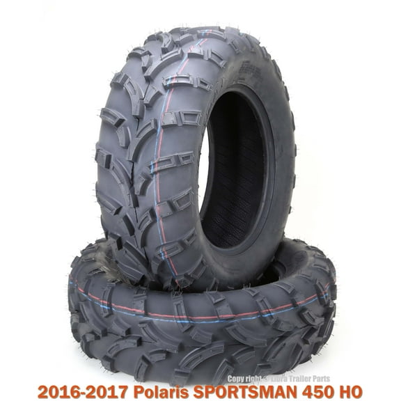 2 Front ATV Tire Set 24x8-12 24x8x12 for 2016-2017 Polaris SPORTSMAN 450 HO