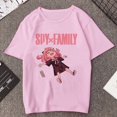 thumbnail image 3 of Camiseta estampada de Manga Anya Forger para mujer, remera de Anime Rosa divertida de la familia Spy X, playera informal Harajuku de Manga corta para mujer, 3 of 5