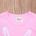thumbnail image 3 of ITFABS Girl's Summer T-shirt, Children's Cartoon Rabbit Print Cotton Shirt Tops, 3 of 4