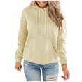 thumbnail image 2 of Gifts Borniu Women Casual Solid Long Sleeve Loose Hooded Sweatshirt Blouse, 2 of 4