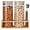 54 fl oz x 2 + Rack + Scoop x 2, variant on Nut Storage Containers with and Scoops, 2 Pack (50 oz / 1.5L) - Glass Nut Jars with Bamboo Lids, Kitchen Counter Nut Storage for Almonds Cashews Walnuts
