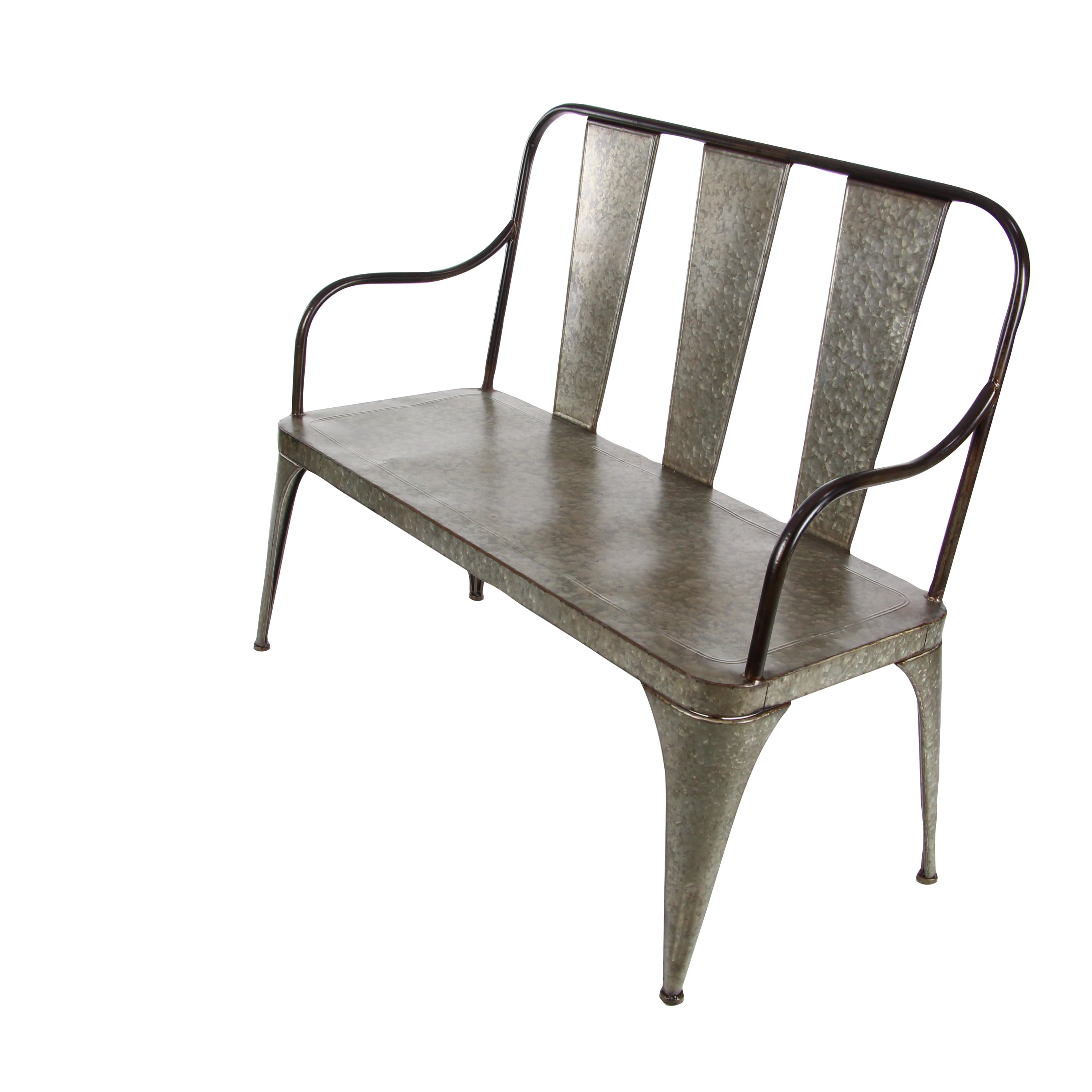 Galvanized metal farmhouse on sale bench