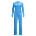 thumbnail image 5 of vigerkar Tracksuit Womens Two Piece Lounge Set Long Sleeve Zip up Hooded Jacket Wide Leg Pants Y2k Sweatsuit Set (Sky Blue, XXL), 5 of 6