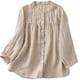 thumbnail image 2 of TaTaai V Neck Flowy Ladies Casual Shirt, Three Quarter Sleeve Pleated Blouse, Fashion Printed Top for Party Shopping Work Home Daily Activities Gift, 2 of 3