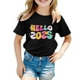 thumbnail image 1 of Chandails à Capuchon pour Filles Imprimé Graphique Lettre Pulls Manches Courtes Décontracté Doux T-Shirt, 1 of 4